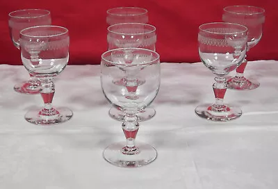 Buy 7 Glasses Wine Crystal Baccarat Period Art-Déco 1920 • 147.87£