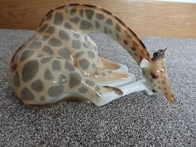 Buy Lomonosov Russian Ussr Large Adult Giraffe Animal Figurine Neck Down • 60£