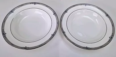 Buy 2 X Wedgwood Amherst Rimmed / Soup Bowl -  8 Inches (L6) • 2.20£