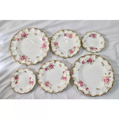 Buy Royal Crown Derby Pinkston Rose Plates, Set Of 6, Small, Medium And Large • 484.02£