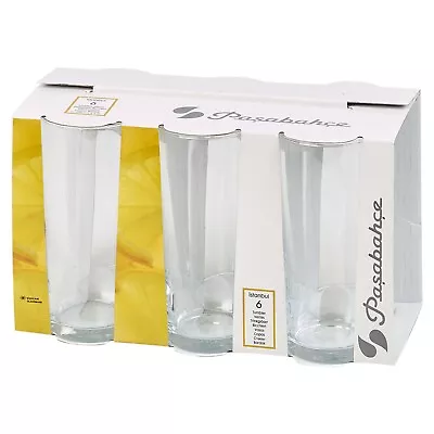 Buy Set Of 6x200ml Clear Glass Tall Water Juice Drinking Highball Tumbler Glasses • 7.99£