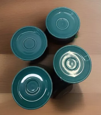 Buy Vintage Fiesta Ware Small Plates Teal Set Of 4 READ • 13.97£