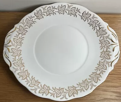 Buy QUEEN ANNE English Fine Bone China White Gilded Oval Platter 10 X 9.5 Inch • 17.95£