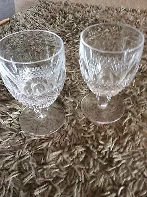 Buy Two Commemorative Engraved Crystal Wine Glasses For BEMROSE & SONS 1826-1976 • 15£