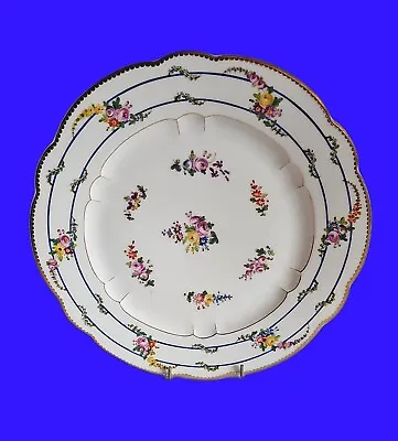 Buy Antique Sevres Republic De France Porcelain Scallop Plate/Hand Painted/ Floral.  • 228.32£