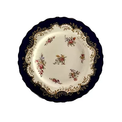 Buy Coalport Side Plate. Blue, White And Gold Gilded Scalloped Painted. A.D1750 • 20.50£