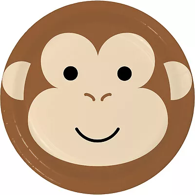 Buy Monkey Party Paper Plate Jungle Animal Safari Plate 18cm Dessert Cake Buffet X 8 • 3.99£