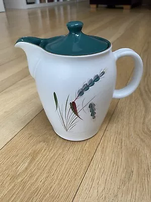 Buy Vintage Denby Stoneware Small Coffee/tea Pot Greenwheat Pattern • 12.99£