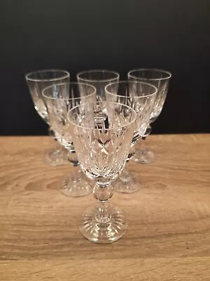 Buy Six Liqueur Crystal Cut Glasses Small • 5£