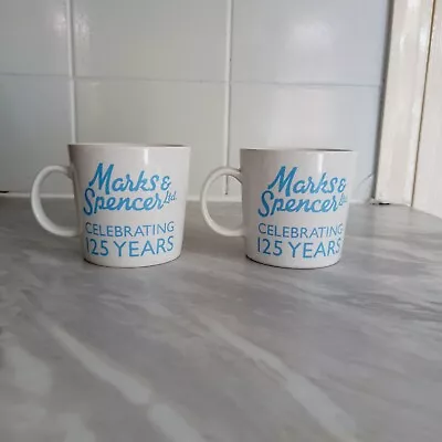 Buy 2 X Marks And Spencer Ltd Celebrating 125 Years Fine China Coffee Tea Mugs  8cm  • 18£