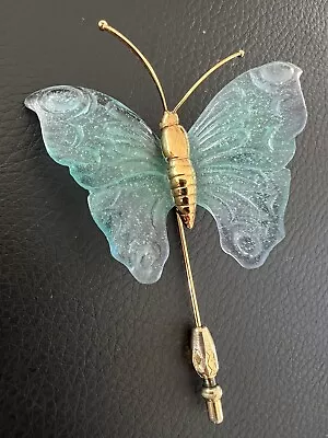 Buy Daum Pate De Verre France Butterfly Pin Brooch Stick Hat  • 93.01£