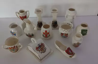 Buy Vintage  Crested Ware China Job Lot 13/14 Pieces, Arcadian, Grafton, Tuscan Etc. • 4.99£