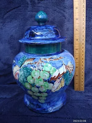 Buy Antique Vintage 9  Hand Painted Bee Mark Studio Pottery Lidded Jar • 19£