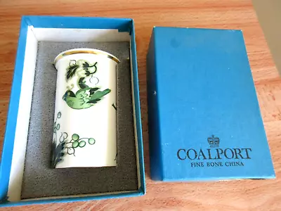 Buy BNIB Coalport Bone China Cathay Vase, Green Bird, Leaf And Flower Pattern • 7.99£