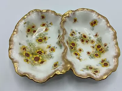 Buy Crescent China George Jones & Son Trinket Dish No 2928 Yellow Flowers Gilded • 15£