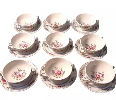 Buy Bristol Ware Founded In 1652 9 Soup Bowls And 9 Plates Vintage Floral • 14£