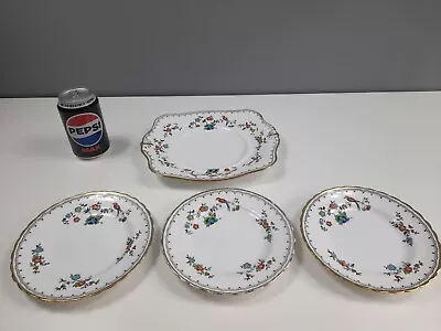 Buy Tuscan China BIRD OF PARADISE Cake Plate And 3 Side Plates • 4£