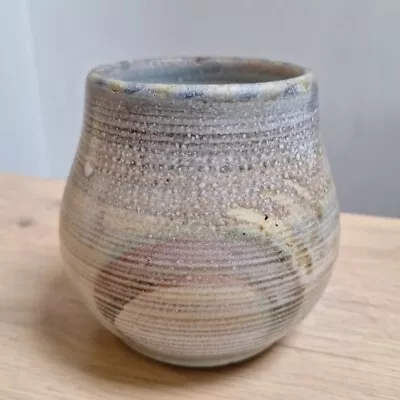 Buy Denby Bourne Vintage Ceramic Vase 4.5  Studio Pottery Ribbed Made In England  • 9.99£