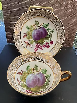 Buy Royal Stanley Bone China Summer Fruits Cup Saucer Plumes  • 18£