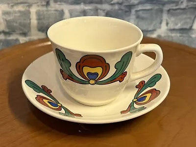 Buy Vintage Norsk Egersund Flint Norway Demitasse Cup & Saucer • 23.30£