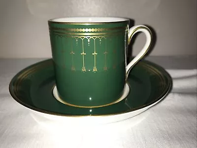 Buy Spode Royal Windsor Green, Gold & White Coffee Cup & Saucer Y8078 • 11.49£