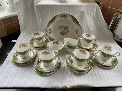 Buy Paragon - Rockingham (Green) 21 Piece Teaset • 145£