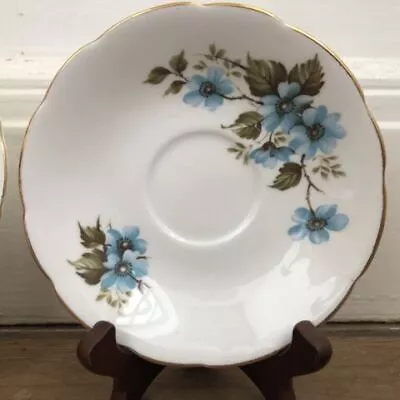 Buy Vintage Sutherland Bone China Tea Set Pieces Stunning Blue Flowers. • 2£