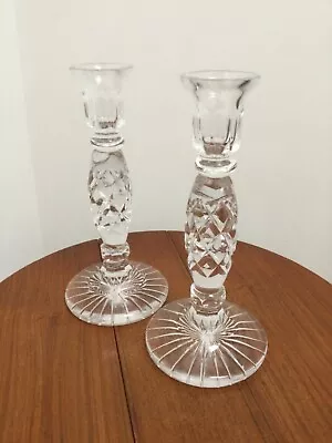 Buy Lovely Vintage Pair Of Vintage Glass Candlesticks • 9.95£