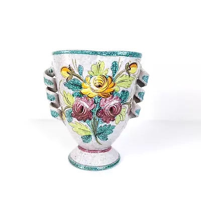 Buy Vintage Italian Handcrafted Art Designed Ceramic Plant Pot Vase 60s 70s • 45£