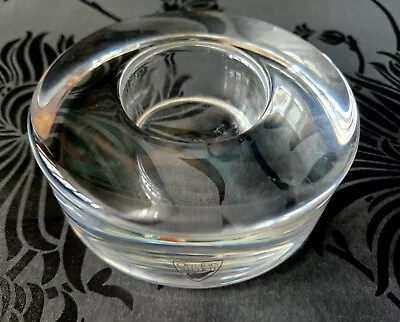 Buy ORREFORS Crystal Art Glass Tealight Candle Holder, Swedish. Original Label. • 8.99£
