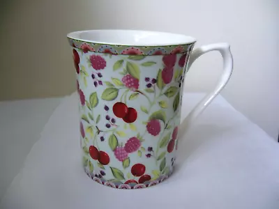 Buy Queens Classic Summer Chintz Cherry Fine Bone China Mug Excellent Used H • 5.99£