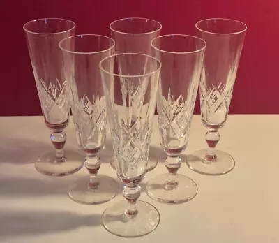 Buy Stuart Crystal Glengarry Cambridge Champagne Flutes, Set Of 6, Signed, Glassware • 85.99£