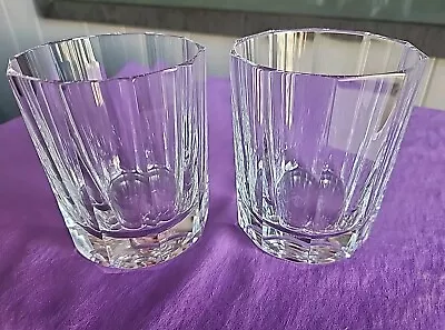 Buy Two (2) Baccarat Cut Crystal Harmonie 4  Tumbler Old Fashioned Glasses • 196.06£