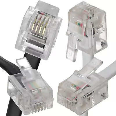 Buy RJ11 ADSL Router Cable Telephone Lead For BT/SKY/PlusNet Broadband Phone Lot • 2.40£