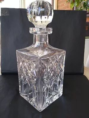 Buy WATERFORD Crystal Cut Glass Square Nocturne Decanter 1st Class Condition • 10£