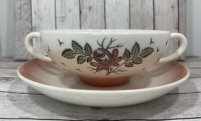 Buy Wedgwood Of Etruria & Barlaston  Sunset Soup Bowls & Saucer - Antique China Bowl • 9.99£
