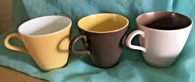 Buy 3 X Poole Pottery Twintone Range 1950s Cups  HT Cup 3” • 12£