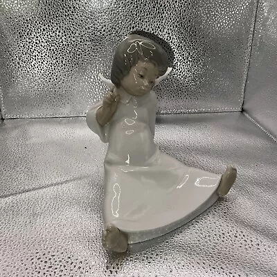 Buy Lladro Figurine Angel Wondering No 4962 Seated Angel Figure • 9.99£