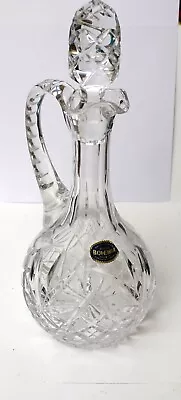 Buy Bohemia Hand Cut Lead Crystal  WINE DECANTER Made In CZECH Republic Boxed. • 10£