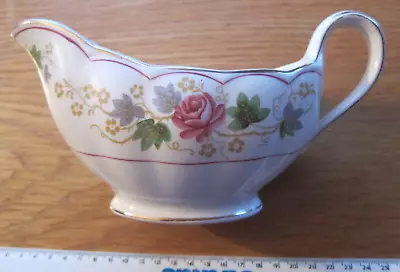 Buy Grindley Cream Petal Swansea Rose Sauce/Gravy Boat Jug Gold Rim Vintage • 12£