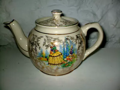 Buy Vintage Sandler Crinoline Lady Tea Pot • 15£