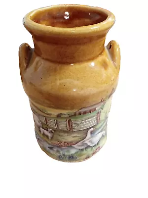 Buy Vtg Presingoll Pottery Stoneware Milk Churn Shaped Cornish Hedgerow Jar Pot Brow • 14£