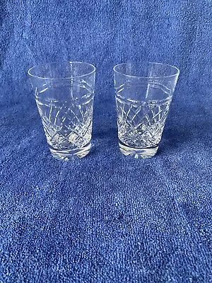 Buy Crystal Liquor Glasses Clear Cut Glass X 2 VGC Used. • 8£