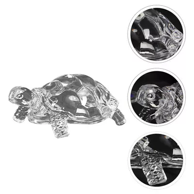 Buy  2 Pcs Decor For Table Crystal Glass Turtle Desktop Ornaments Decoration Animal • 14.28£