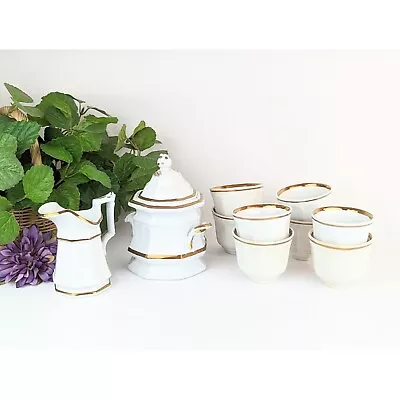 Buy Antique Pre-Civil War Ironstone China Tea Set 11 Pc Biscuit Jar Pitcher Tea Cups • 400.72£