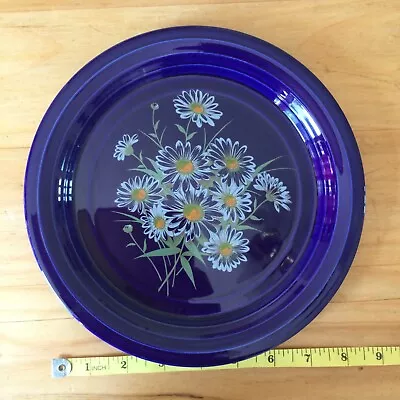 Buy VTG Hornsea England Royal Blue Glossy Floral 9 Inch Plate Daisies Rare GC • 12.50£