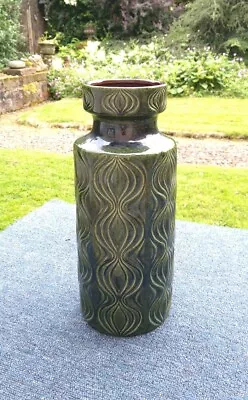 Buy Vintage Scheurich German Green Onion Pottery Vase West Germany 285-30 • 39.99£