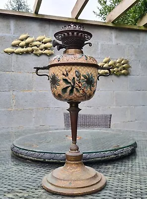 Buy Original Victorian Doulton Lambeth Pottery Oil Lamp Duplex Signed JB Harding • 495£