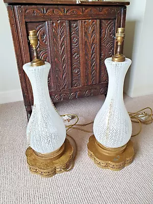 Buy Antique Genuine Art Nouveau Tall VENETIAN Table LAMPS. PAIR. No Reserve! • 0.99£