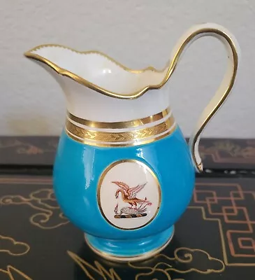 Buy Minton Turquoise Armorial Gold Encrusted Creamer Milk Jug Goode & Co 19th C Rare • 209.68£